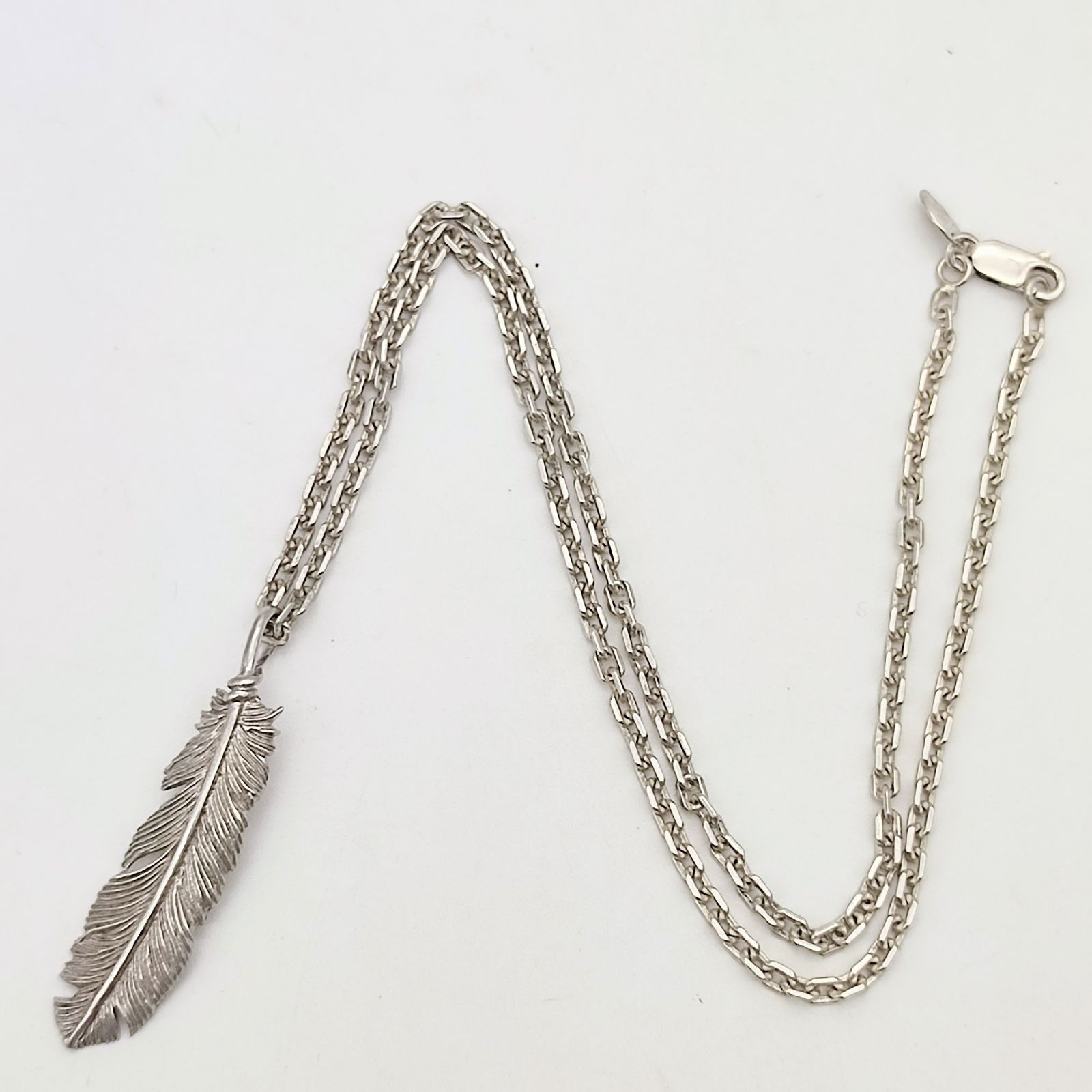 美品】SAAD サード フェザーネックレス 右向き 純正チェーン 45