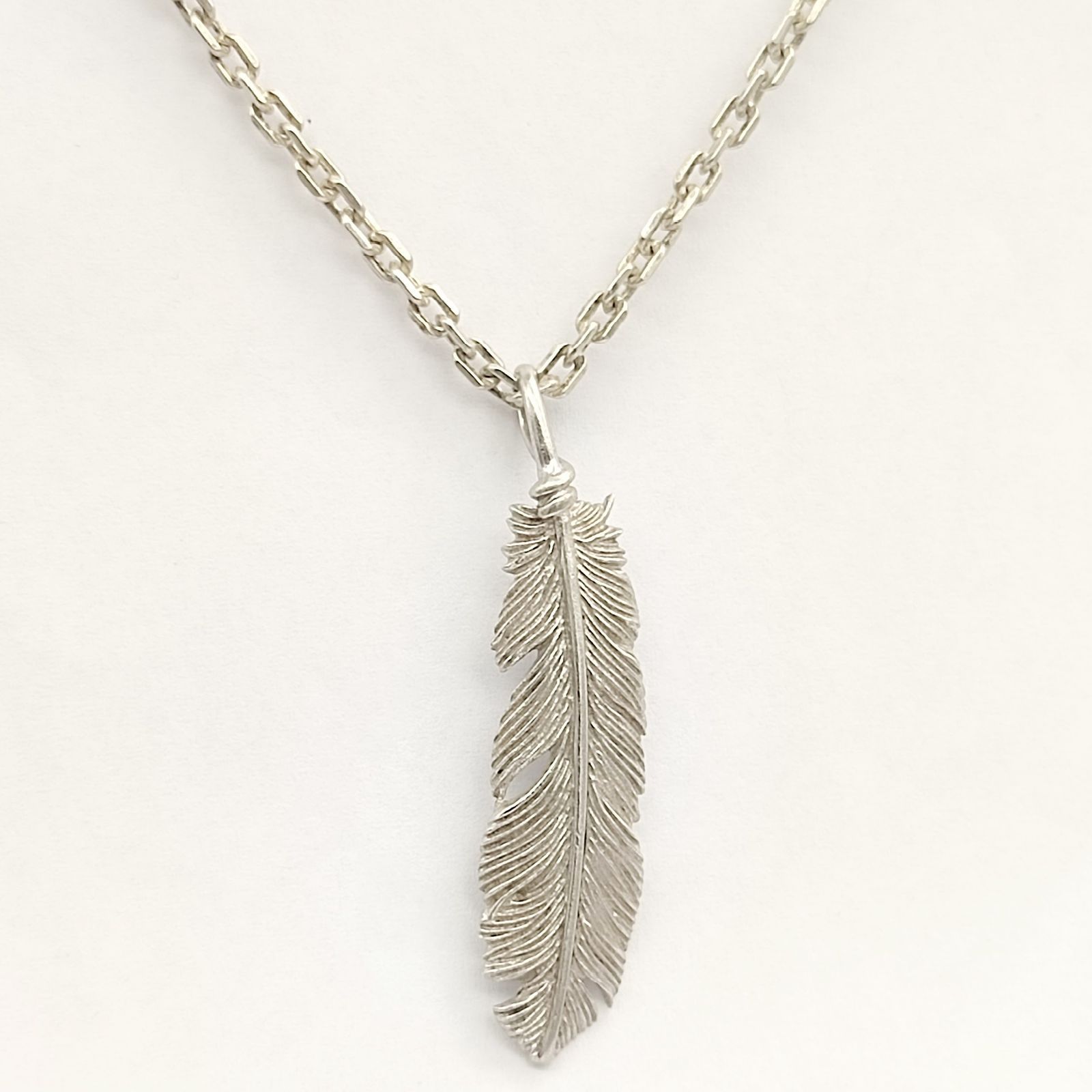 美品 SAAD サード フェザー コンビ ネックレス シルバー925 羽 甲丸 美品 SAAD サード フェザー コンビ ネックレス シルバー925 羽 甲丸