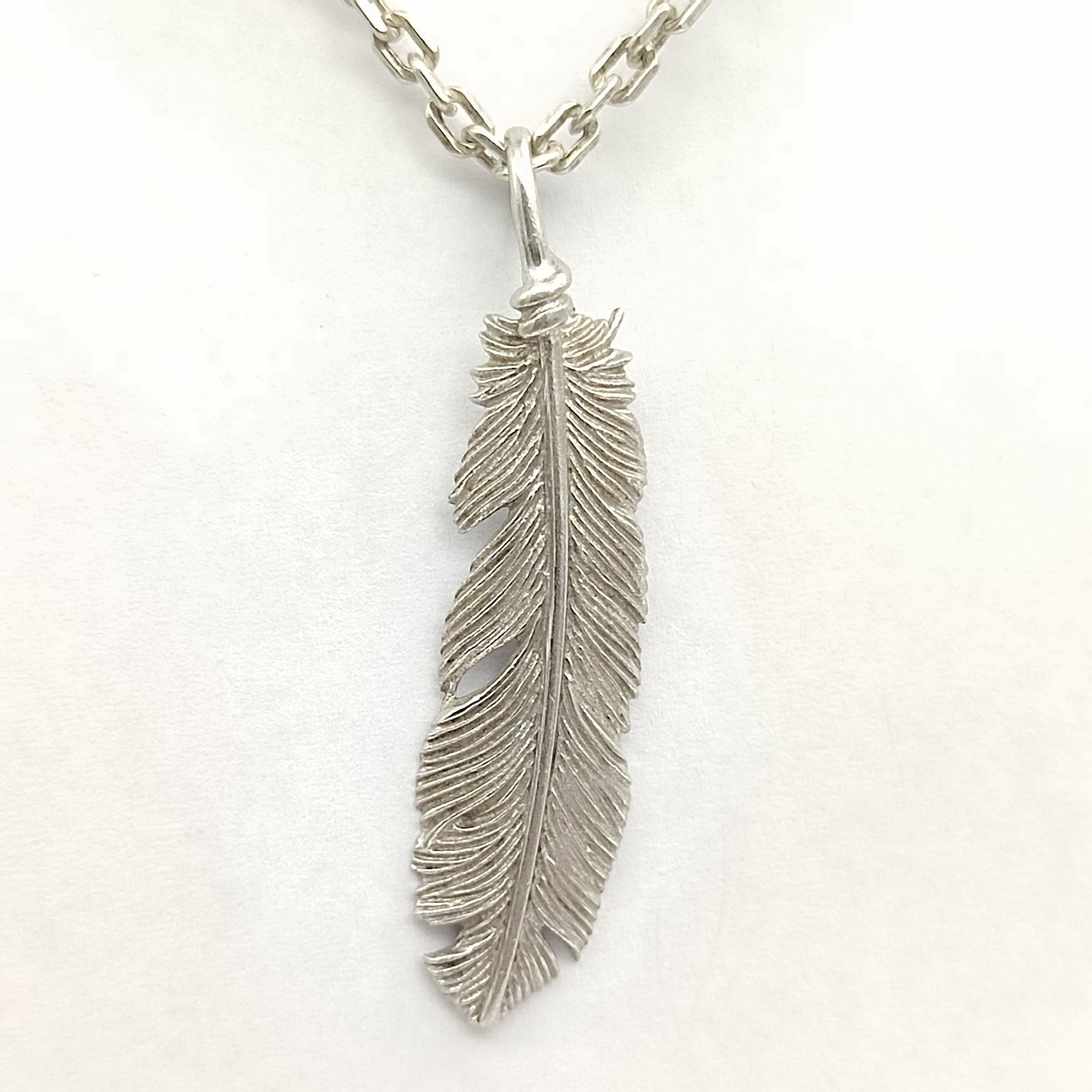 美品】SAAD サード フェザーネックレス 右向き 純正チェーン 45