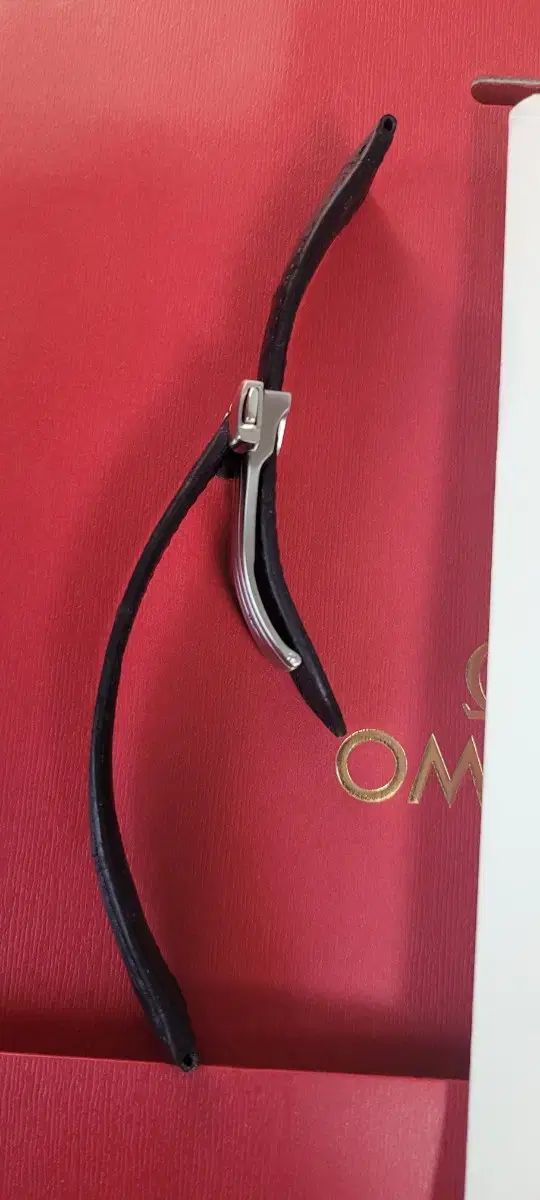  オメガ L リストラップ 19ミリ ダークブルー バックル 自動巻き時計 腕時計(アナログ)