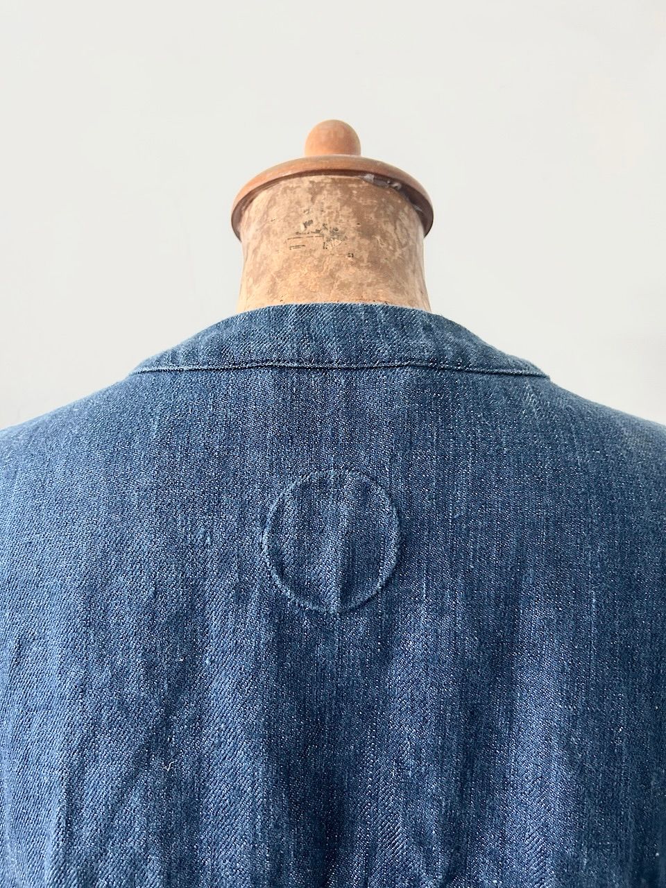 美品】Atelier d'antan Andre ノーカラーリネンデニムジャケット