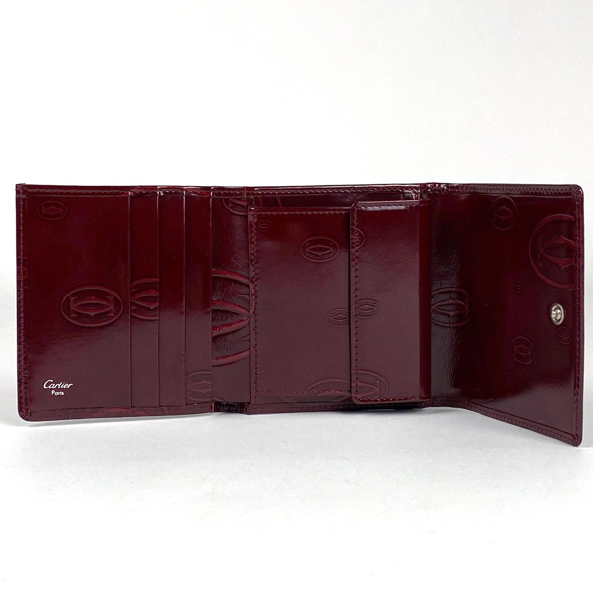 在庫一掃】 カルティエ CARTIER ハッピーバースデー 三つ折り財布