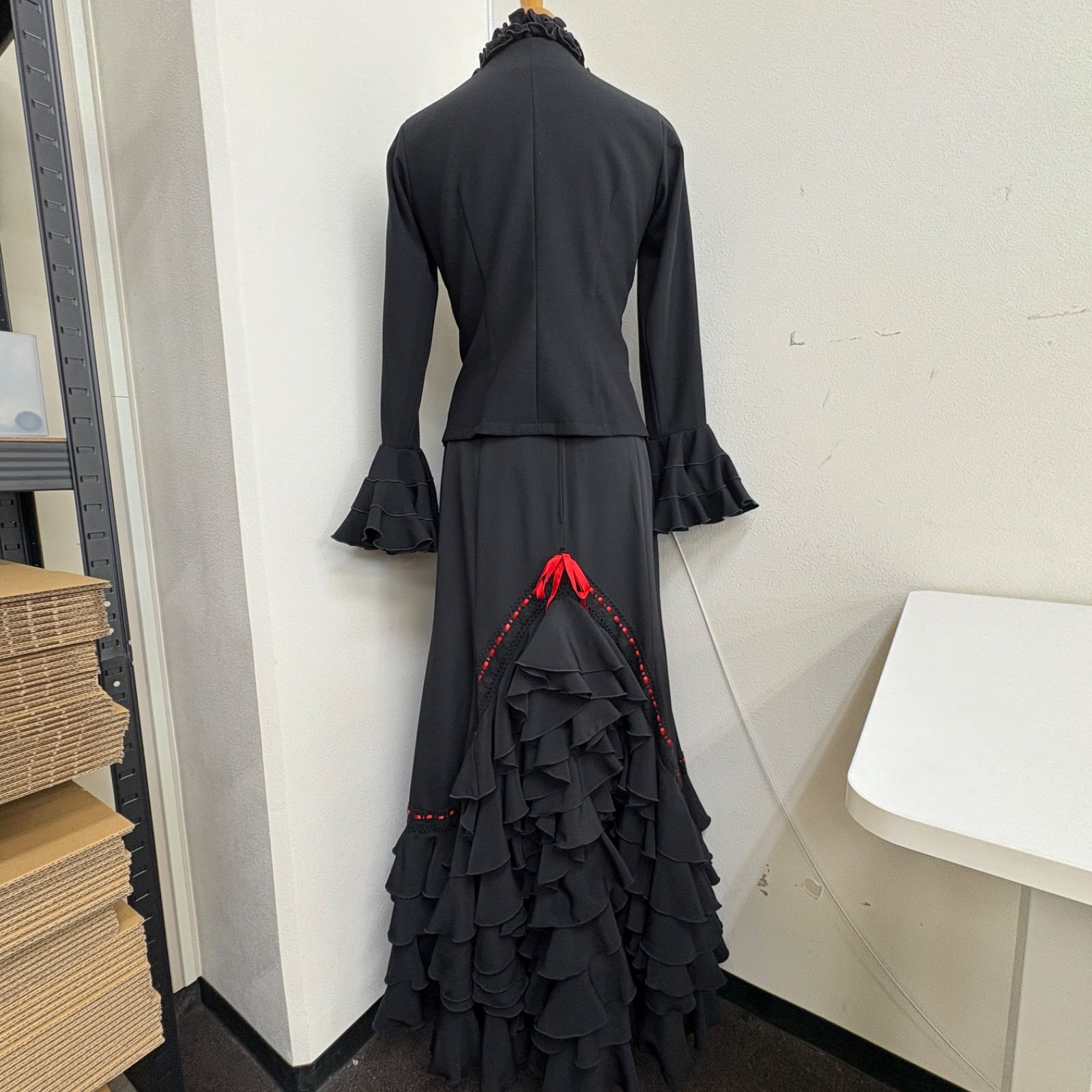 ソニアジョーンズ】フラメンコ衣装 ツーピース ブラウス フリル