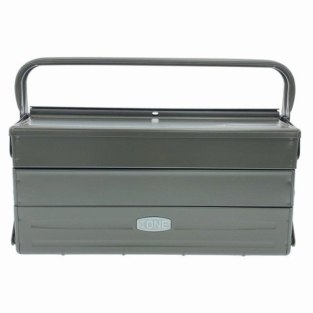 ♥品 TONE トネ V形3段式メタルケース BX 430 オリーブドラブ ツールケース 工具箱 チェスト111115