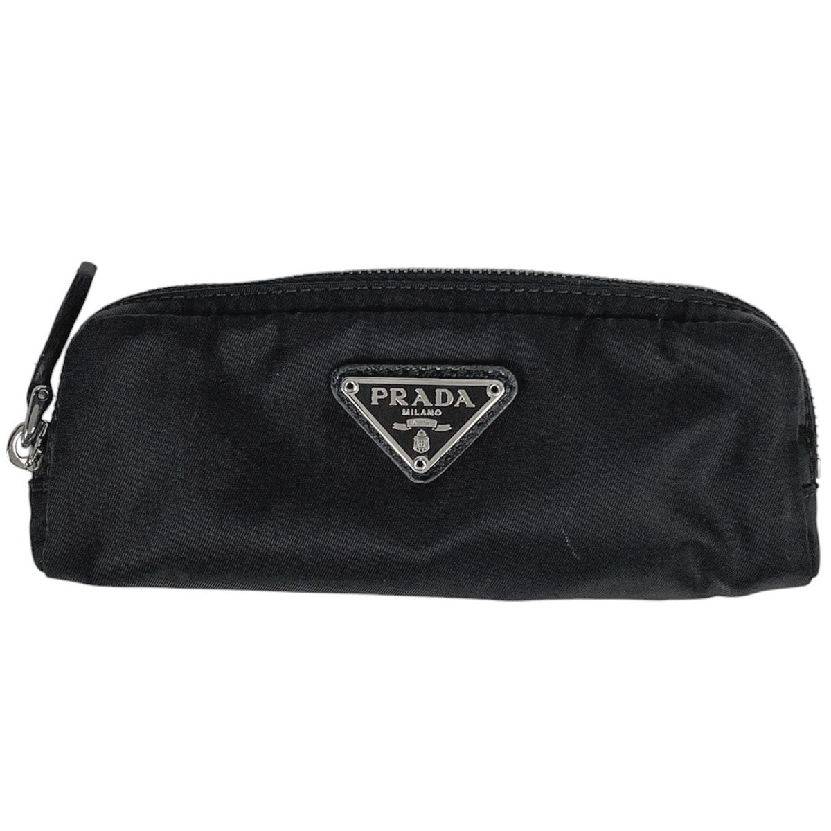 在庫一掃】 プラダ PRADA ロゴプレート ミニポーチ キーケース