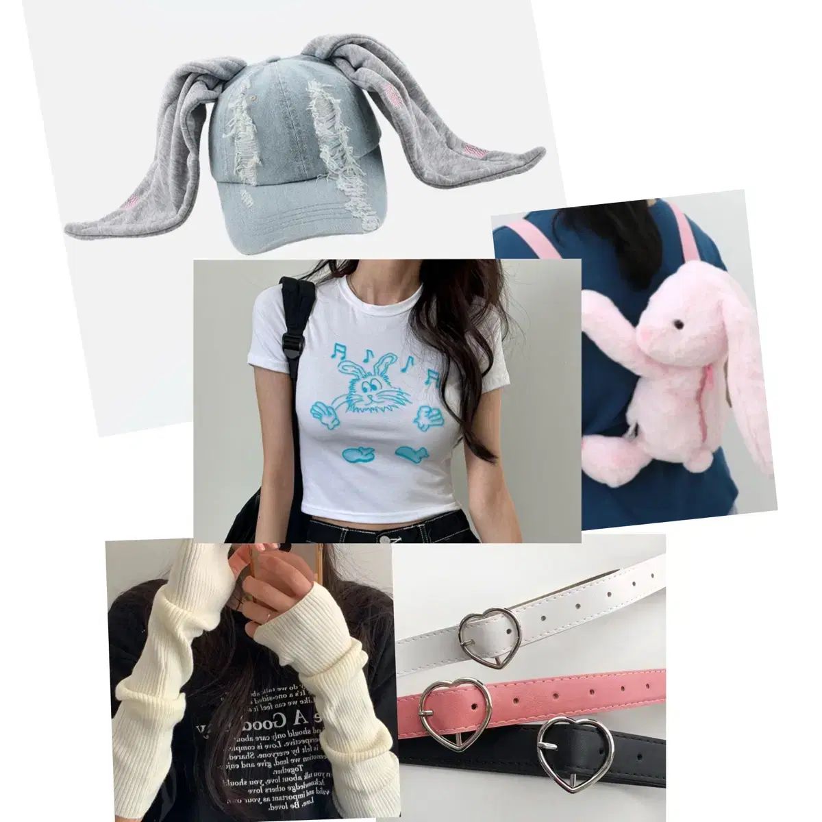 NewJeans omg コンセプト 卒業写真 衣装 うさぎ耳 キャップ