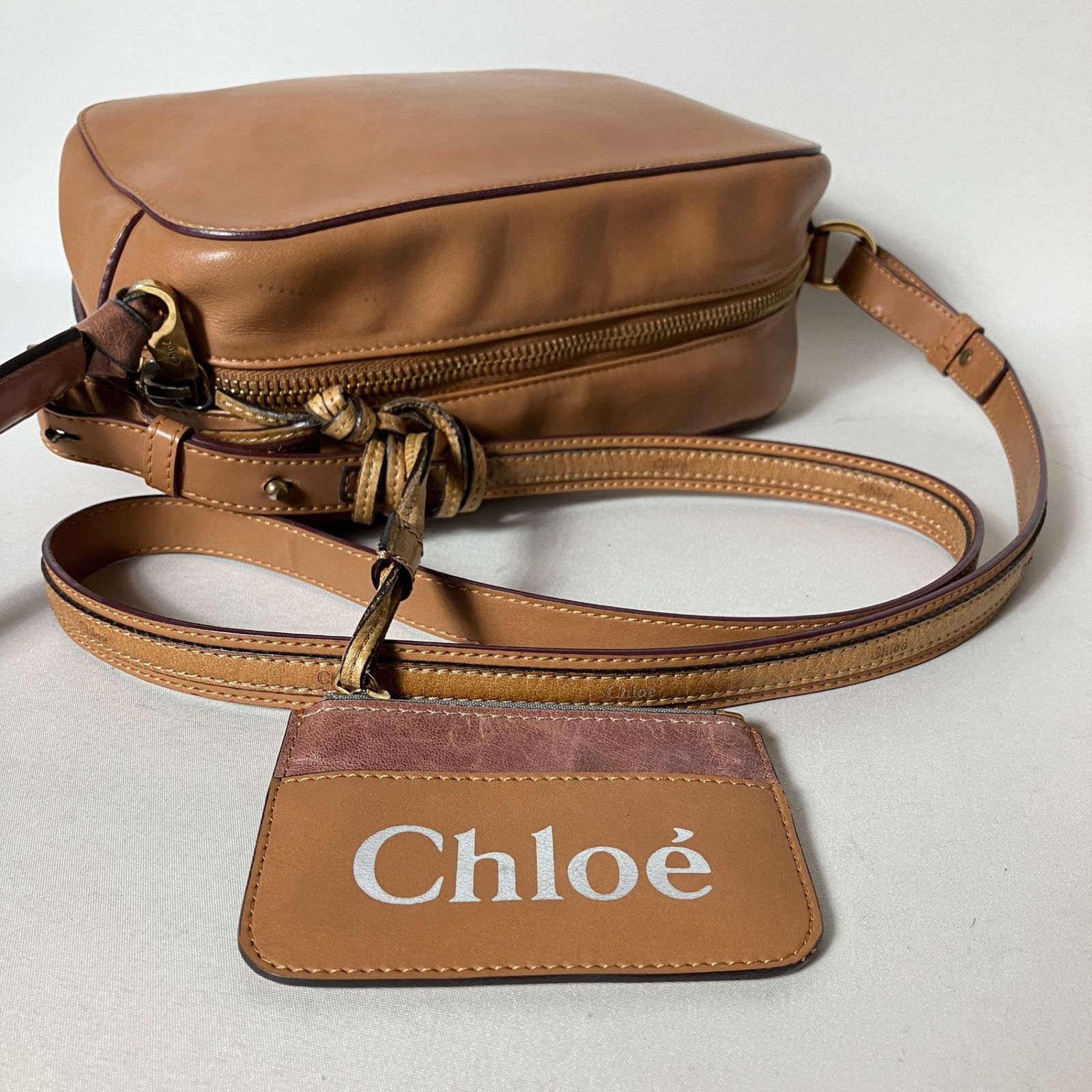 2511-235｜クロエ 注文 ショルダーバッグ レザー ブラウン