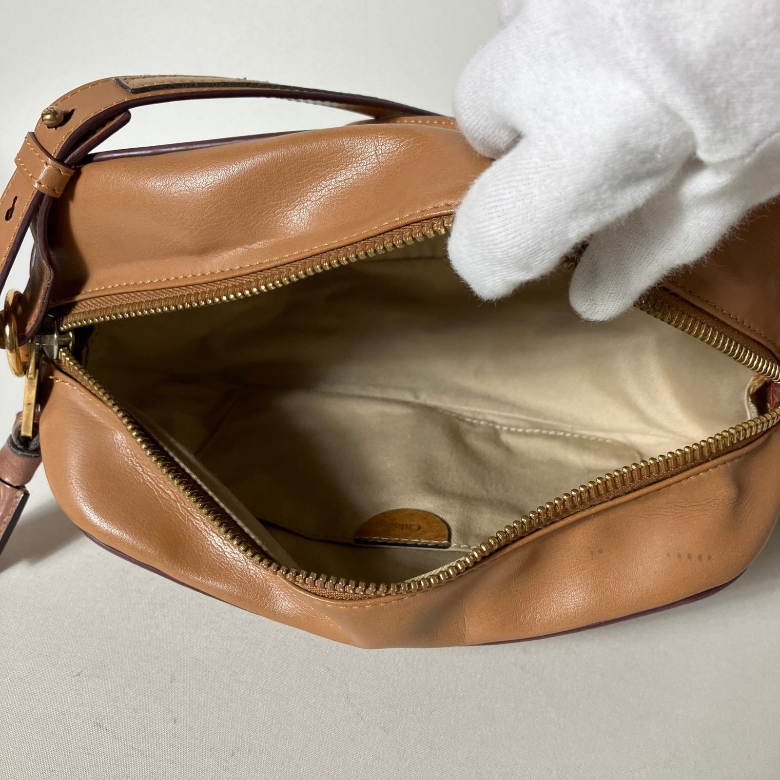 2511-235｜クロエ 注文 ショルダーバッグ レザー ブラウン