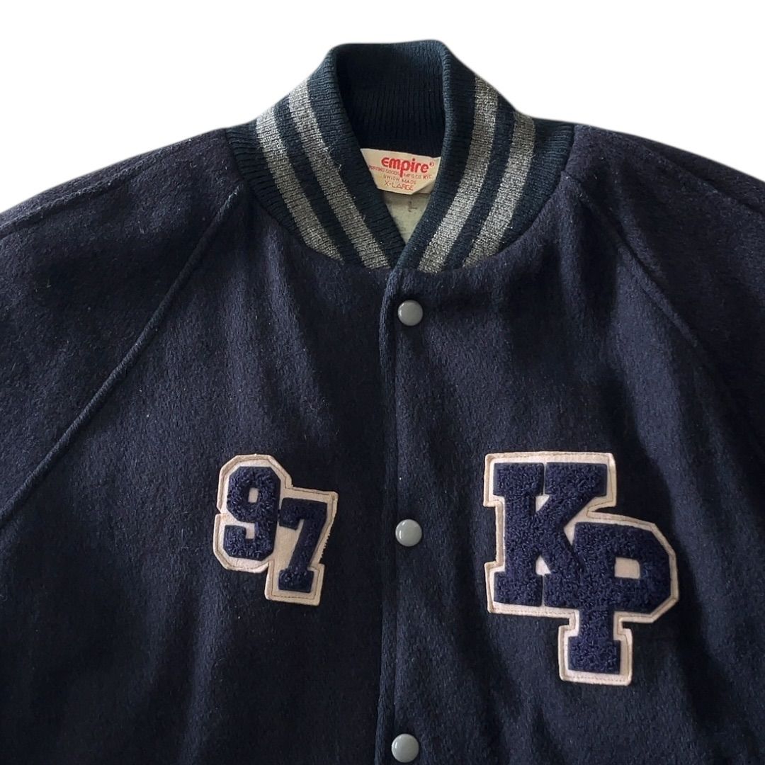 80s USA製 Empire エンパイア Kings Point Wool Stadium Jacket ウール