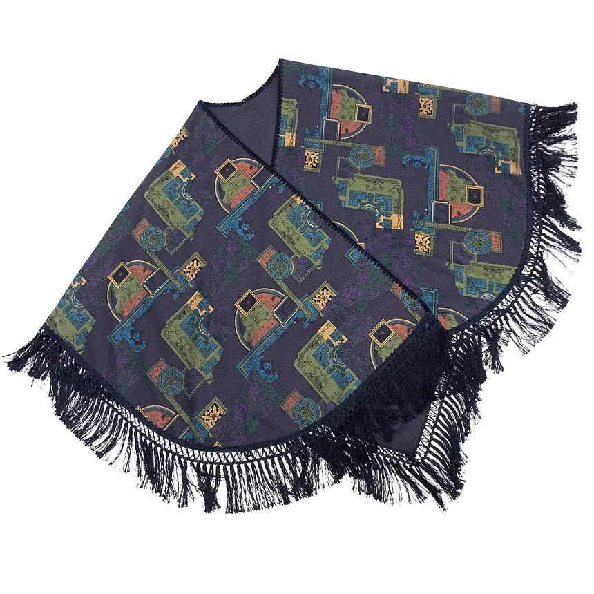 京やR 166 和装洋装兼用 大判ショール 着物用ストール レーヨンフリンジ付き マントコート ショール 着物ショール ストール ウール 秋冬に最適