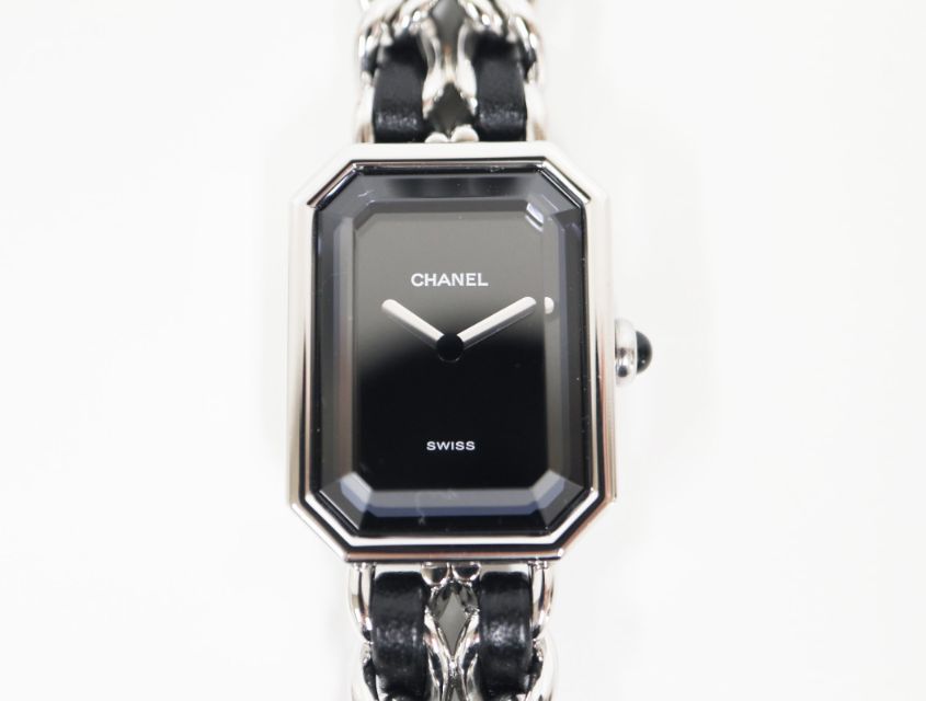 シャネル CHANEL H 0451 プルミエール サイズL シルバー ブラック クォーツ レディース 時計