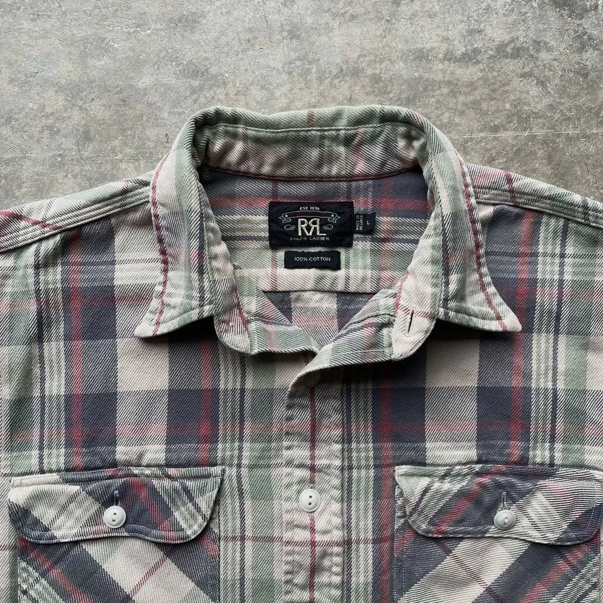 90s RRL(ダブルアールエル) フランネル チェック シャツ - メルカリ