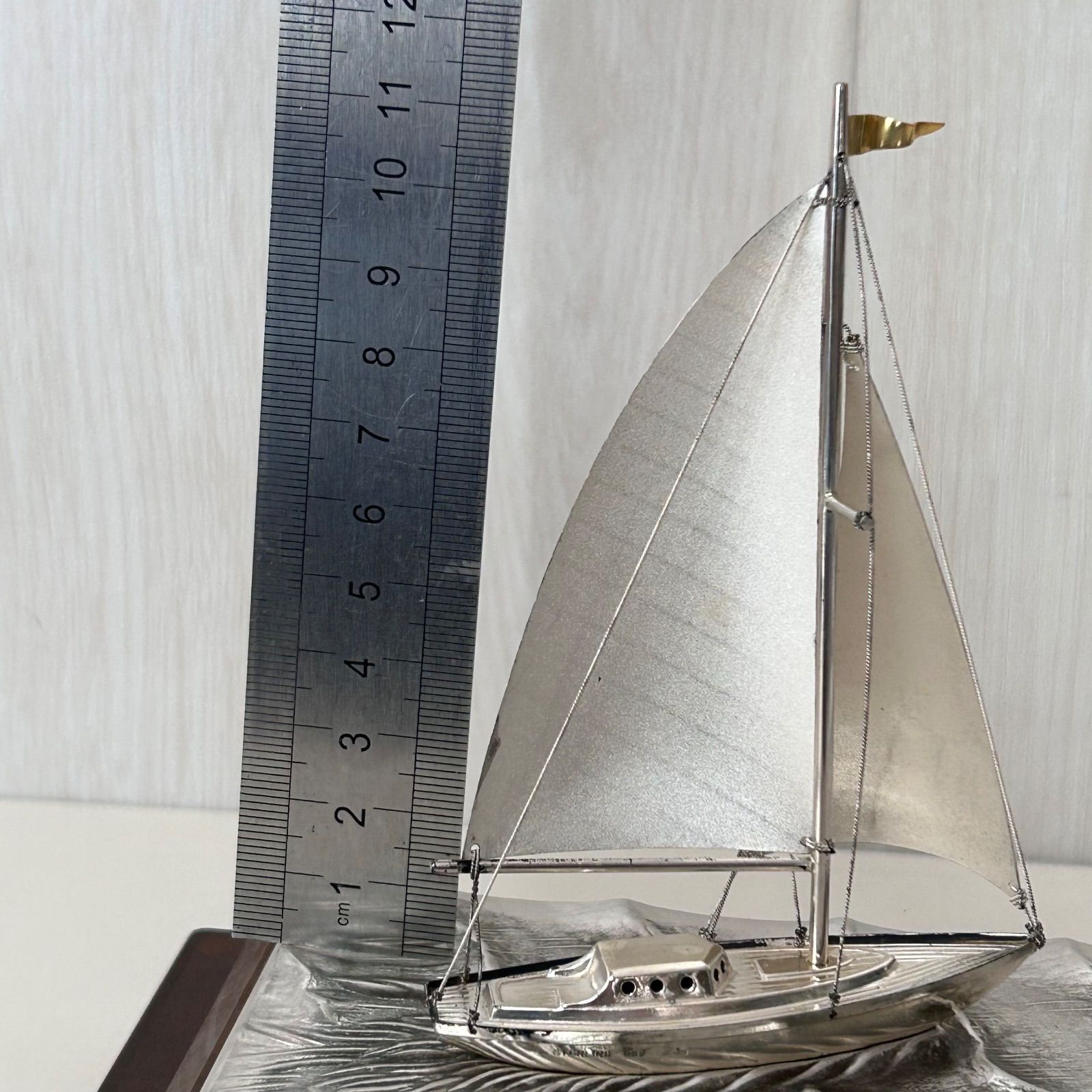 シルバー 船 模型 オブジェ 飾り ヨット スターリングシルバー960