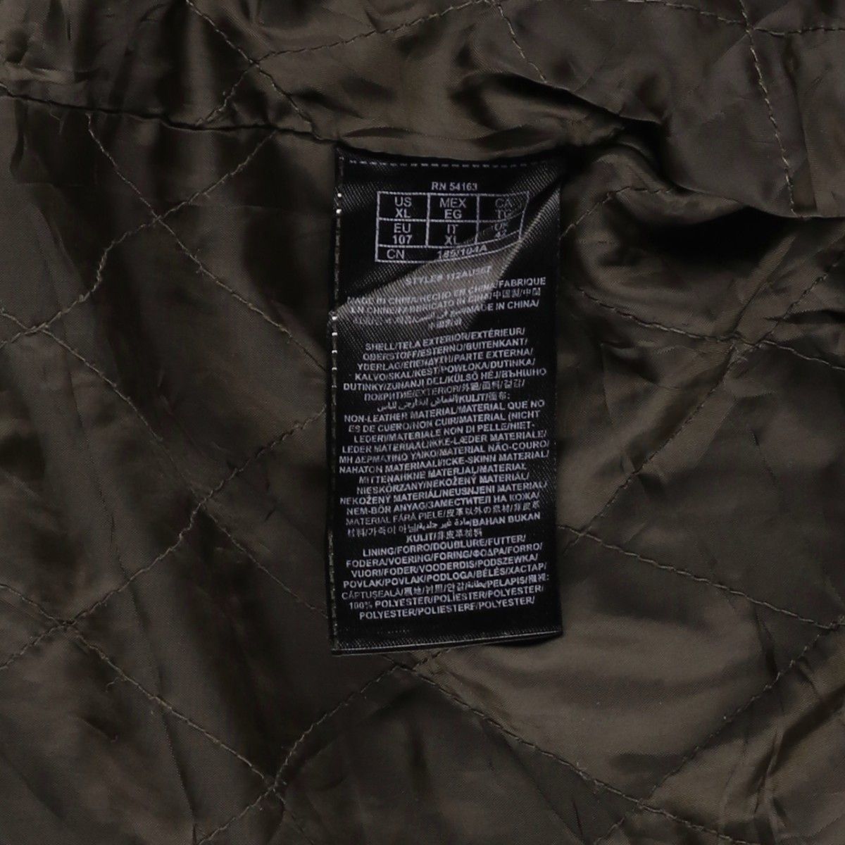 古着 ゲス Guess 中綿入り 節約 フェイクレザージャケット メンズXL