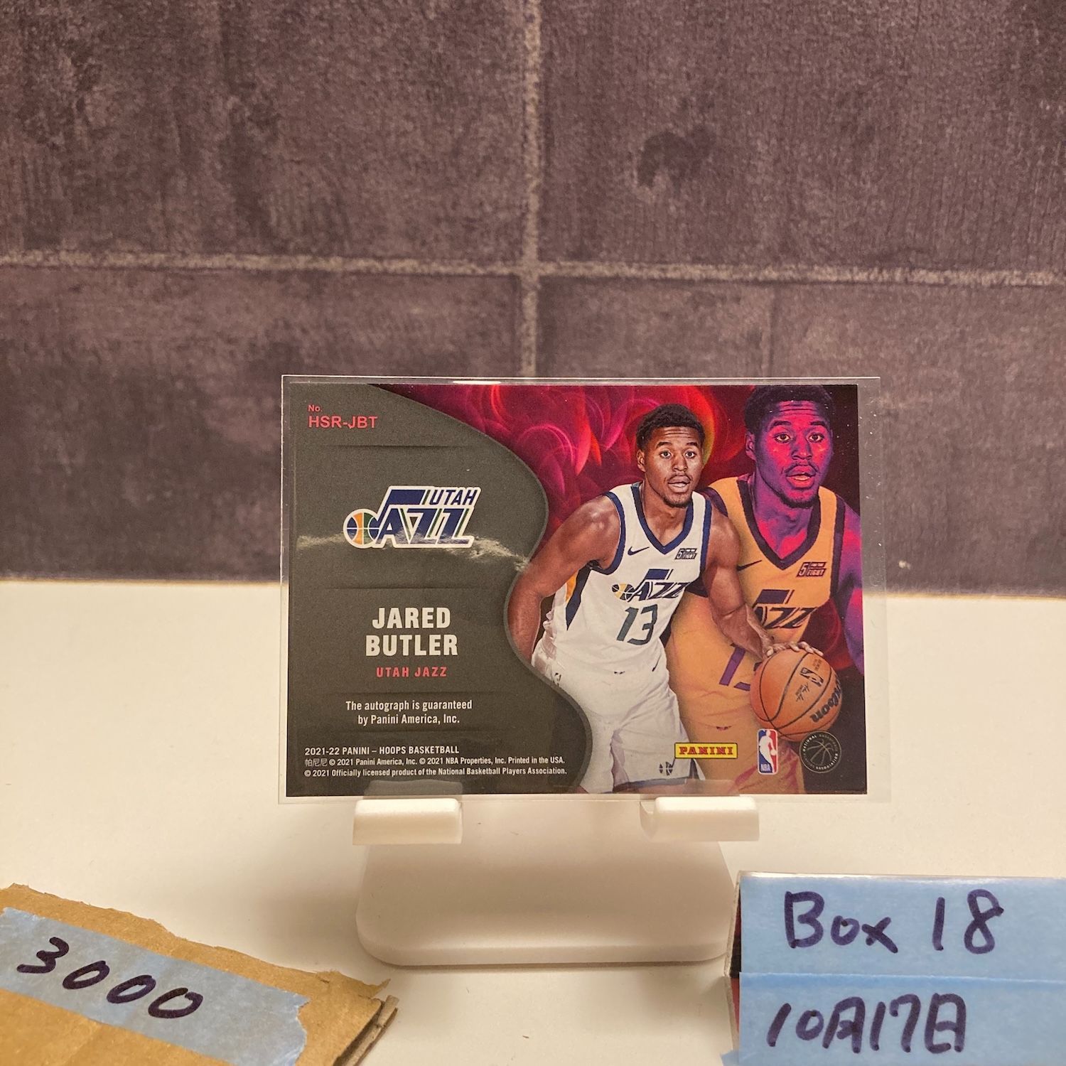 2021 Panini Hoops Jared Butler 直筆サインカード Utah Jazz Hot