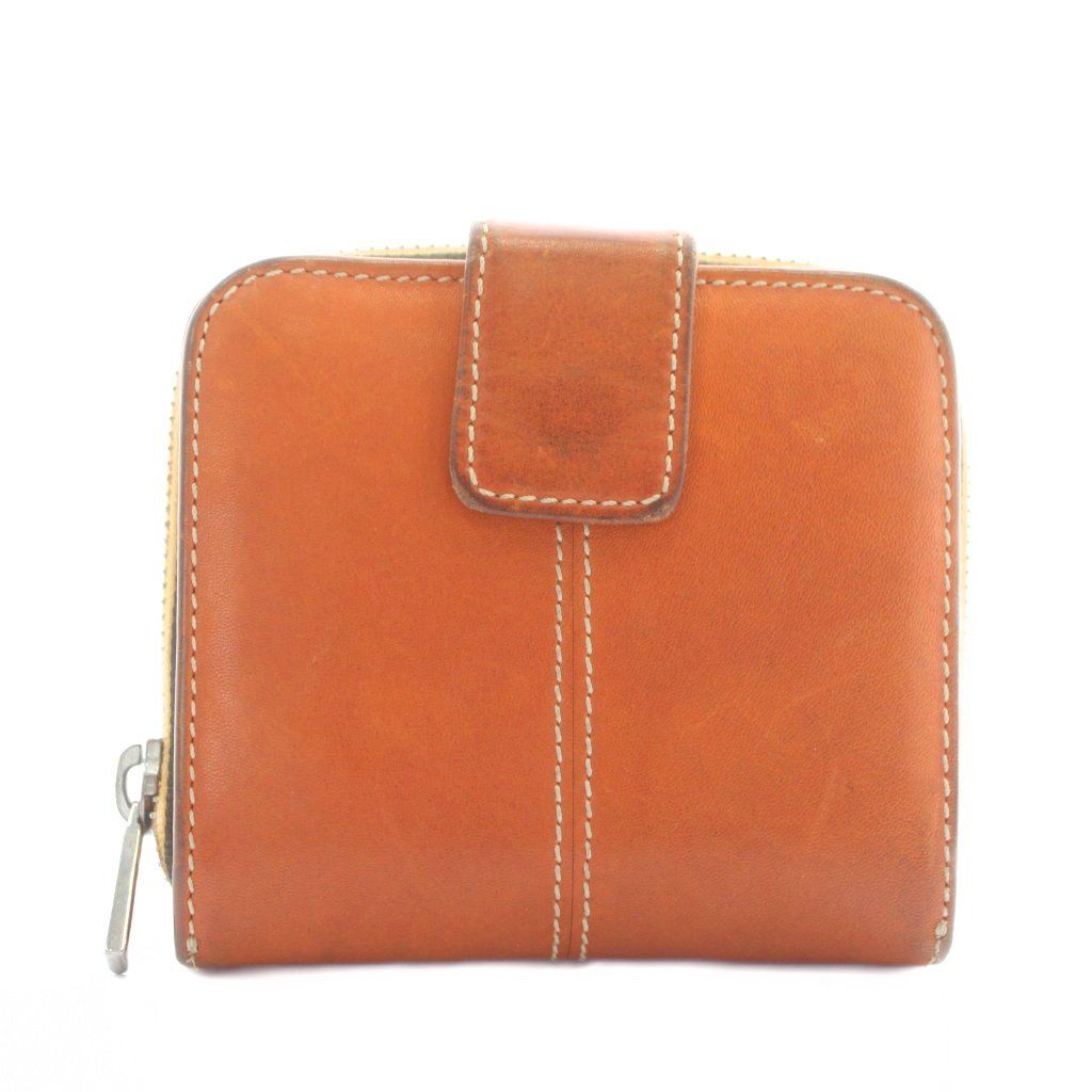 トッズ TOD'S 財布 二つ折り レザー オレンジ /XZ □GY11 - メルカリ