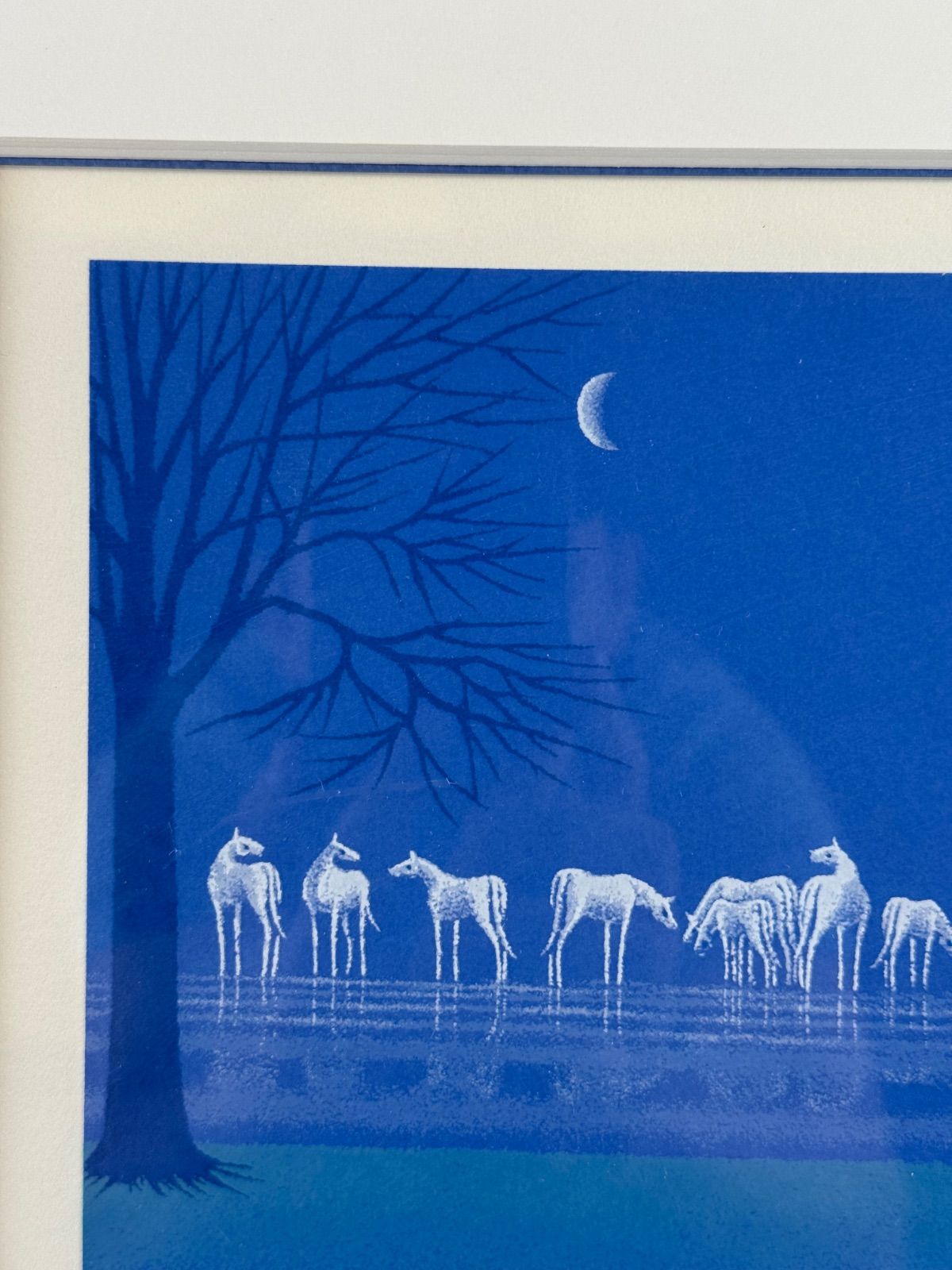 松浦敬文 「九頭馬」シルクスクリーン 岐阜県出身 慶美会会員 神秘的な