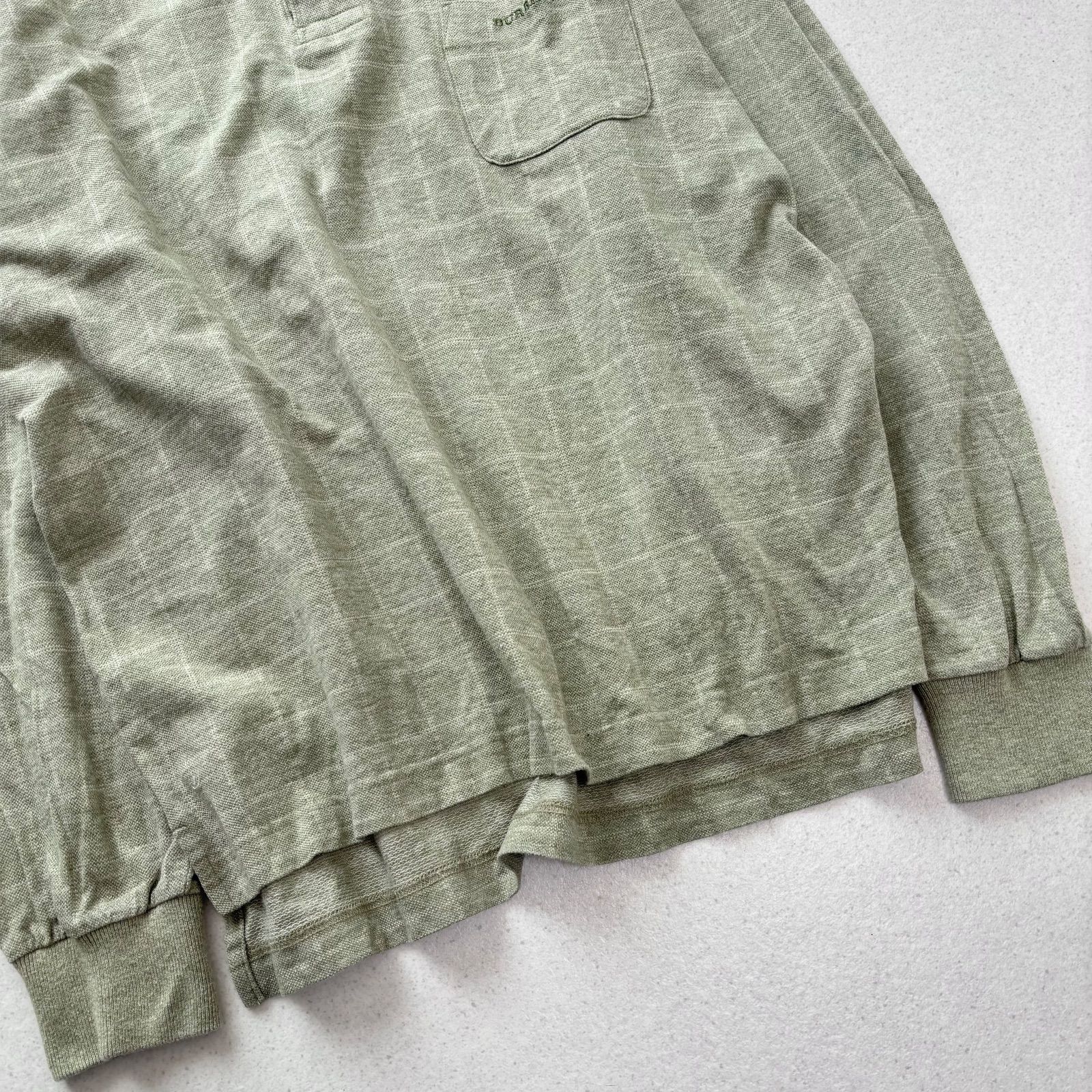 BURBERRY GOLF バーバリーゴルフ 長袖 コットン ポロシャツ ロゴ刺繍