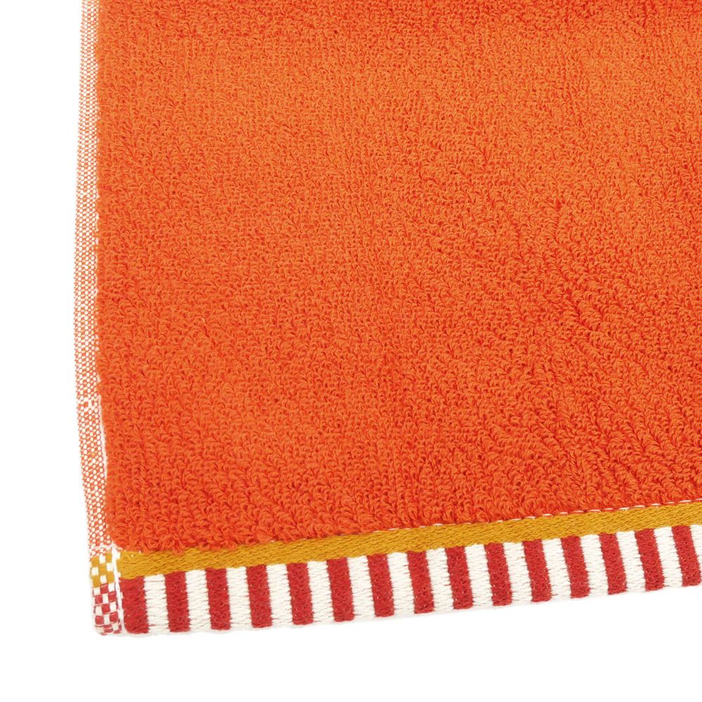 名東】エルメス カレ タオル ヴィス ヴェルサ オレンジ系 テラコッタ