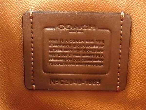 COACH コーチ トートバッグ シグネチャー 1665 ブラウン オレンジ PVC レザー レディース 美品【本物保証】 COACH コーチ トートバッグ シグネチャー 1665 ブラウン オレンジ PVC