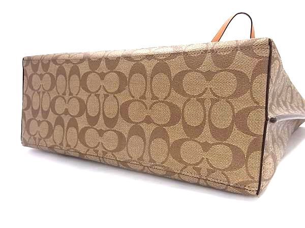 COACH コーチ トートバッグ シグネチャー 1665 ブラウン オレンジ PVC