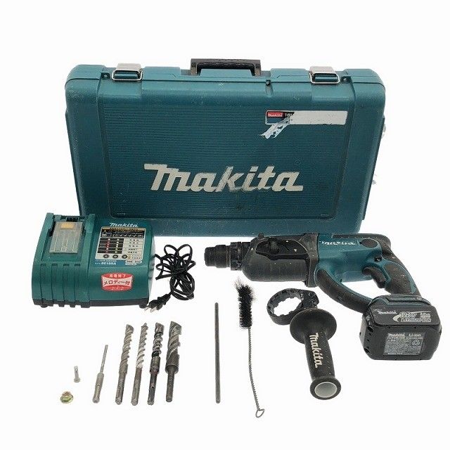  品 makita マキタ 18 V 20 mm 充電式ハンマドリル HR 202 D 青 バッテリ 3.0 Ah 充電器 ケース付 ハンマードリル119029 電動ハンマードリル ドリル ドライバー レンチ