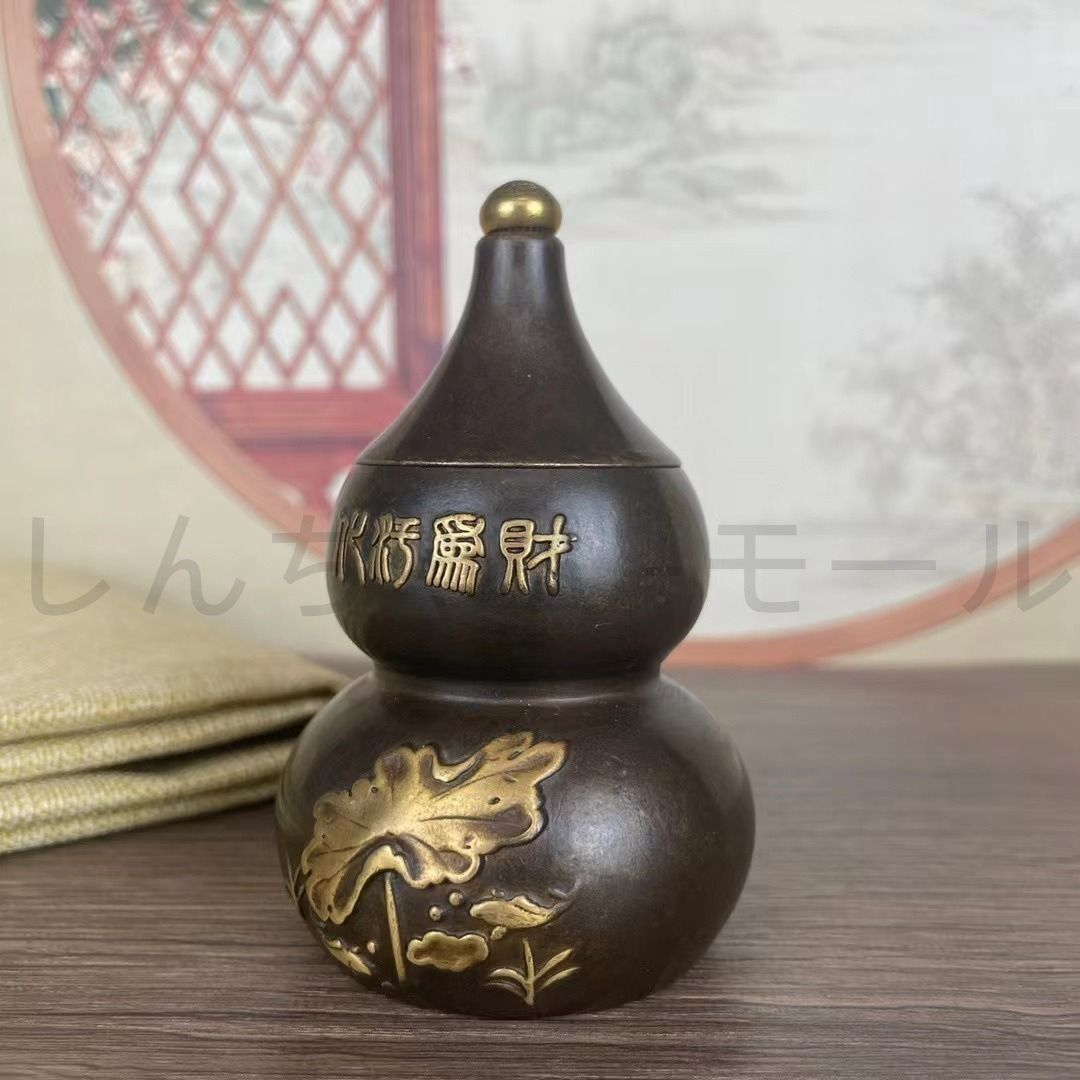 瓢箪 オブジェ 置物 ひょうたん 縁起物 合金 家内安全 インテリア 玄関