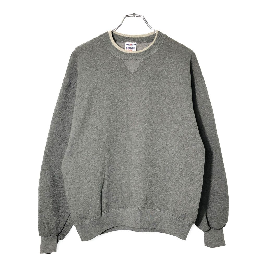 90年代 USA製 JERZEES ジャージーズ HIGH COTTON スウェット 無地 グレー(メンズ M)中古 古着 V8308