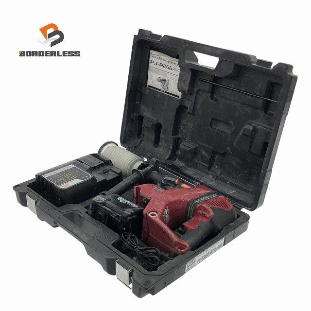 品 MAX マックス 25 2 V 充電式ブラシレスハンマドリル PJ R 266 バッテリ 充電器 ケース付 コードレス ハンマードリル118686