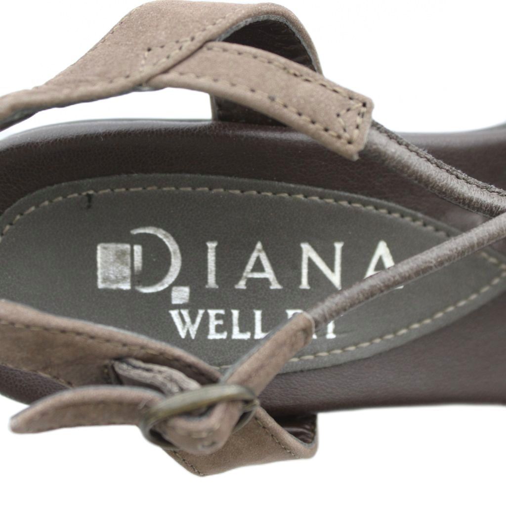ダイアナ DIANA サンダル レザー オープントゥ ウェッジソール T