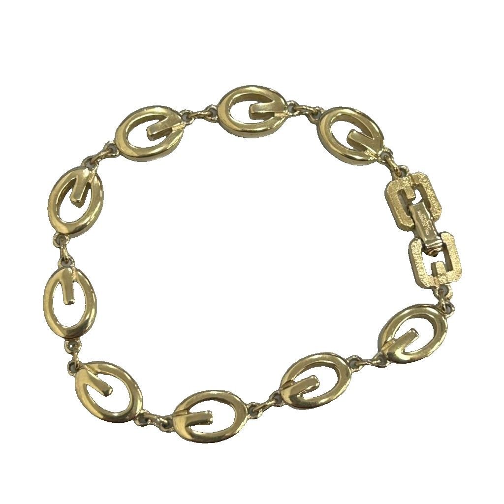 ジバンシィ GIVENCHY ヴィンテージ ブレスレット Gロゴ チェーン