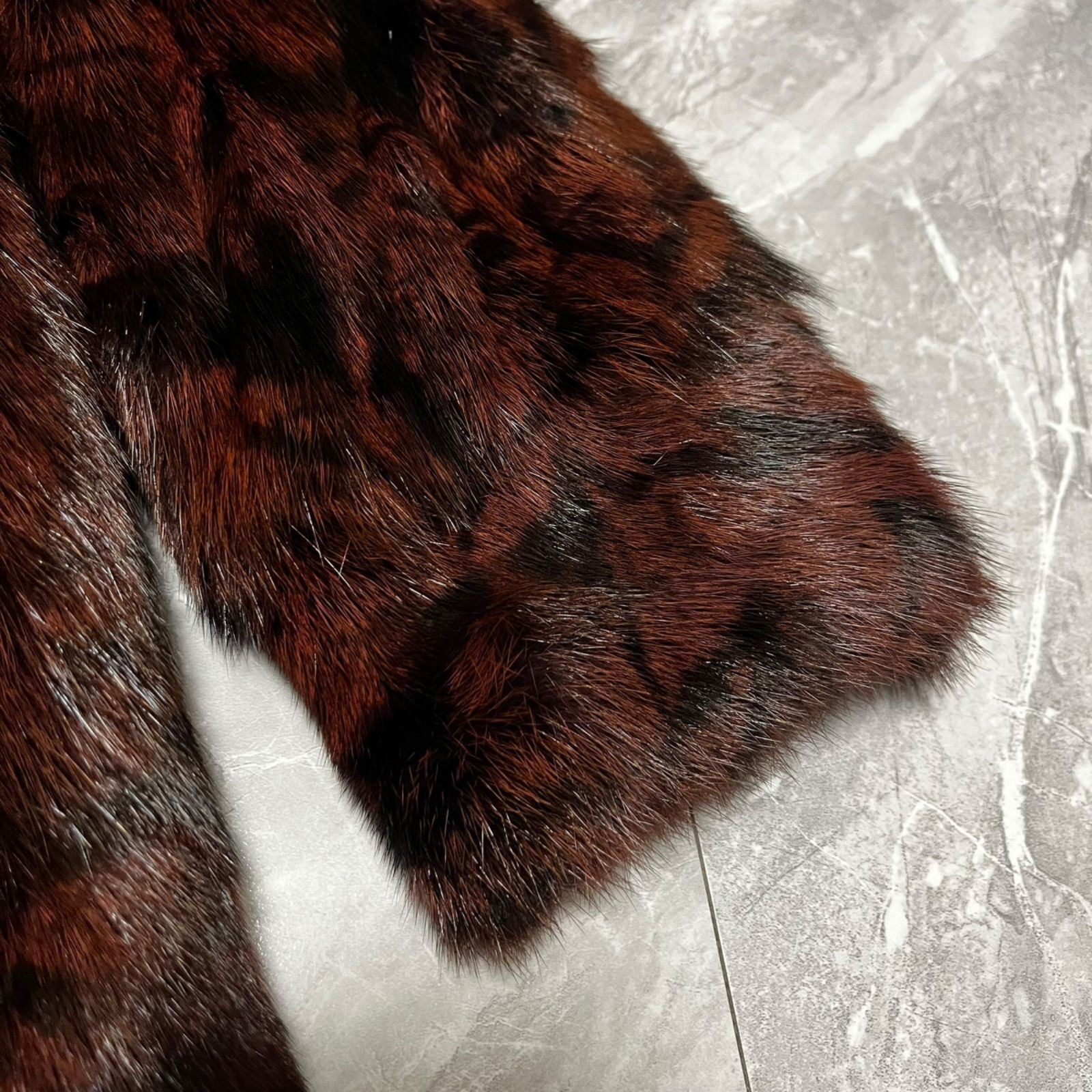 極美品 EMBA エンバ ファーコート 毛皮 レオパード 豹柄 ウィゼル