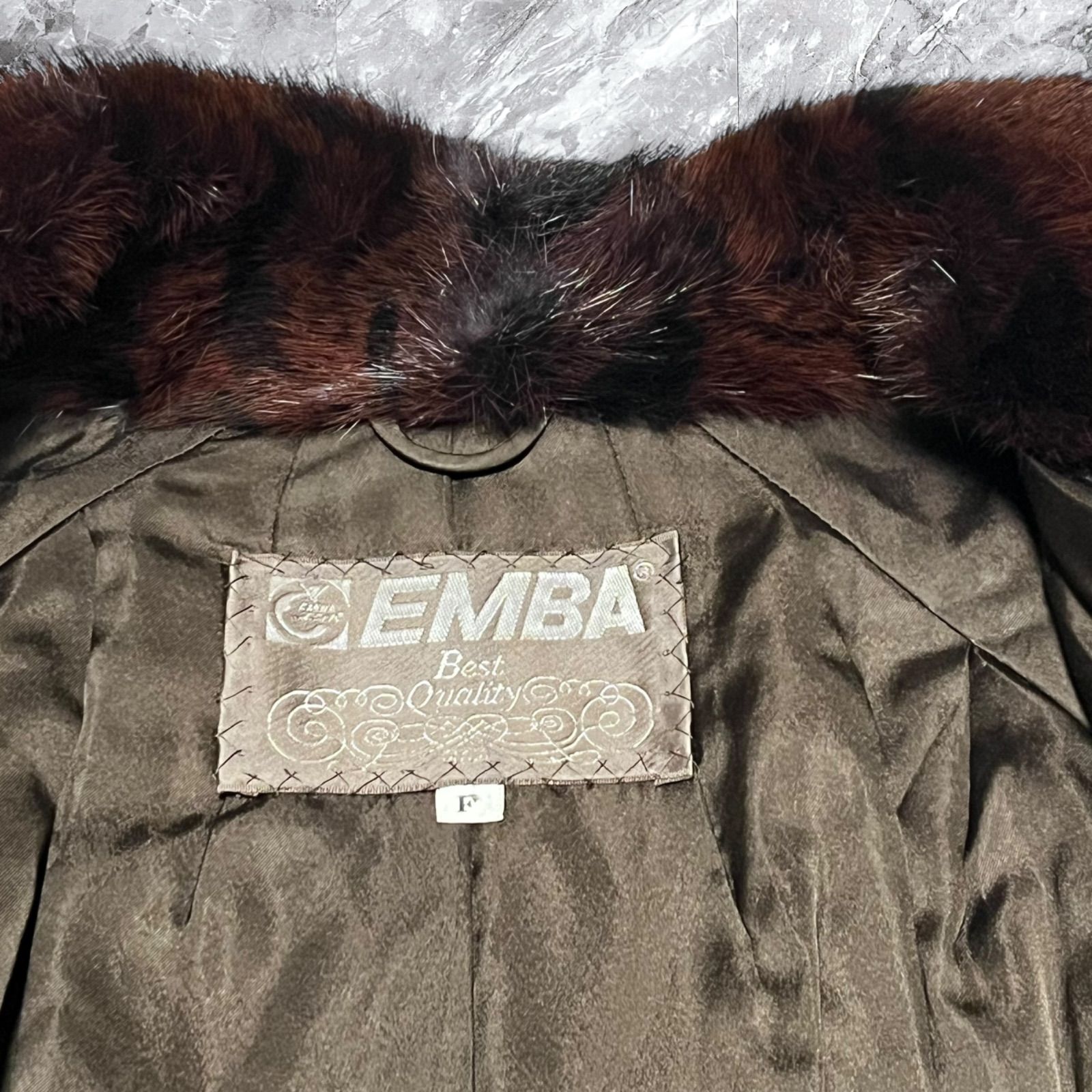 極美品 EMBA エンバ ファーコート 毛皮 レオパード 豹柄 ウィゼル