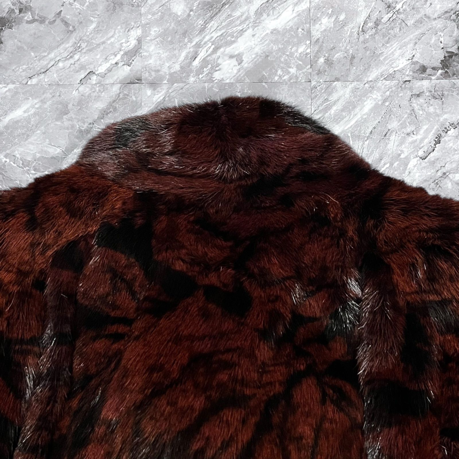 極美品 EMBA エンバ ファーコート 毛皮 レオパード 豹柄 ウィゼル