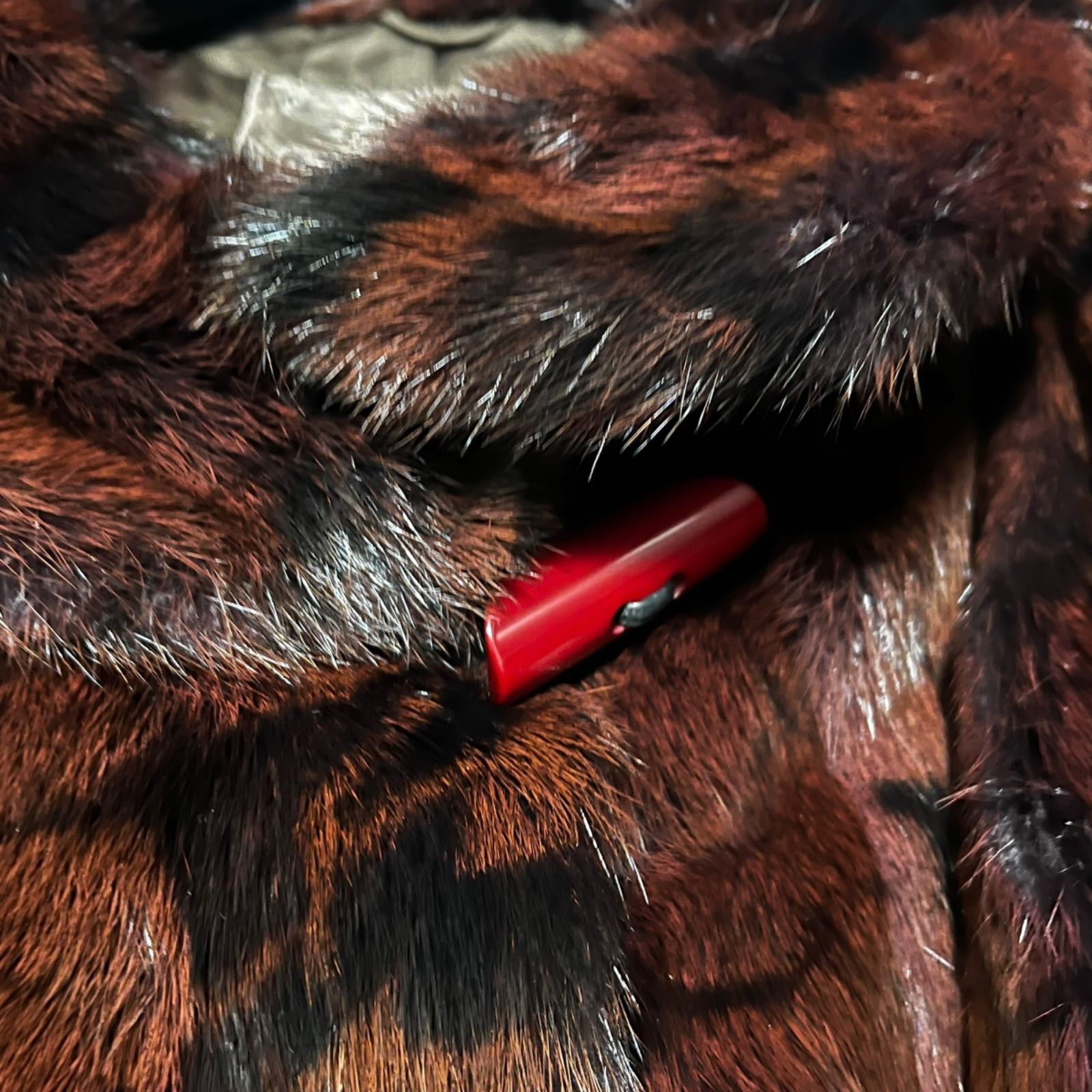 極美品 EMBA エンバ ファーコート 毛皮 レオパード 豹柄 ウィゼル