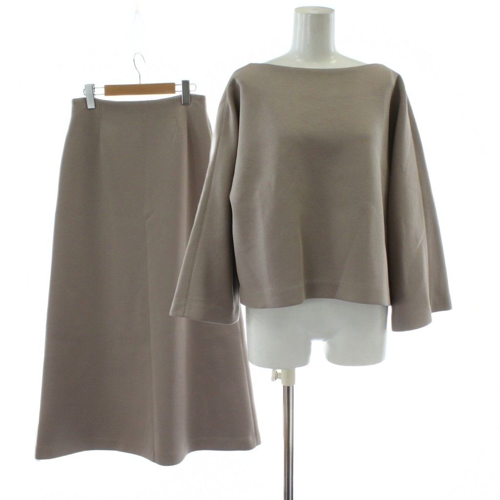 オスロー OSLOW ダンボールワイドスリーブトップス マキシスカート セットアップ ベージュ 長袖 |PP GY 20