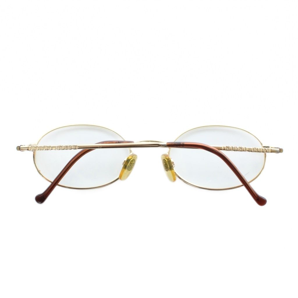 ジョルジオアルマーニ GIORGIO ARMANI 眼鏡 メガネ 度入り メタルフレーム オーバル ロゴ 50 19-135 ゴールド色 XZ GY 18