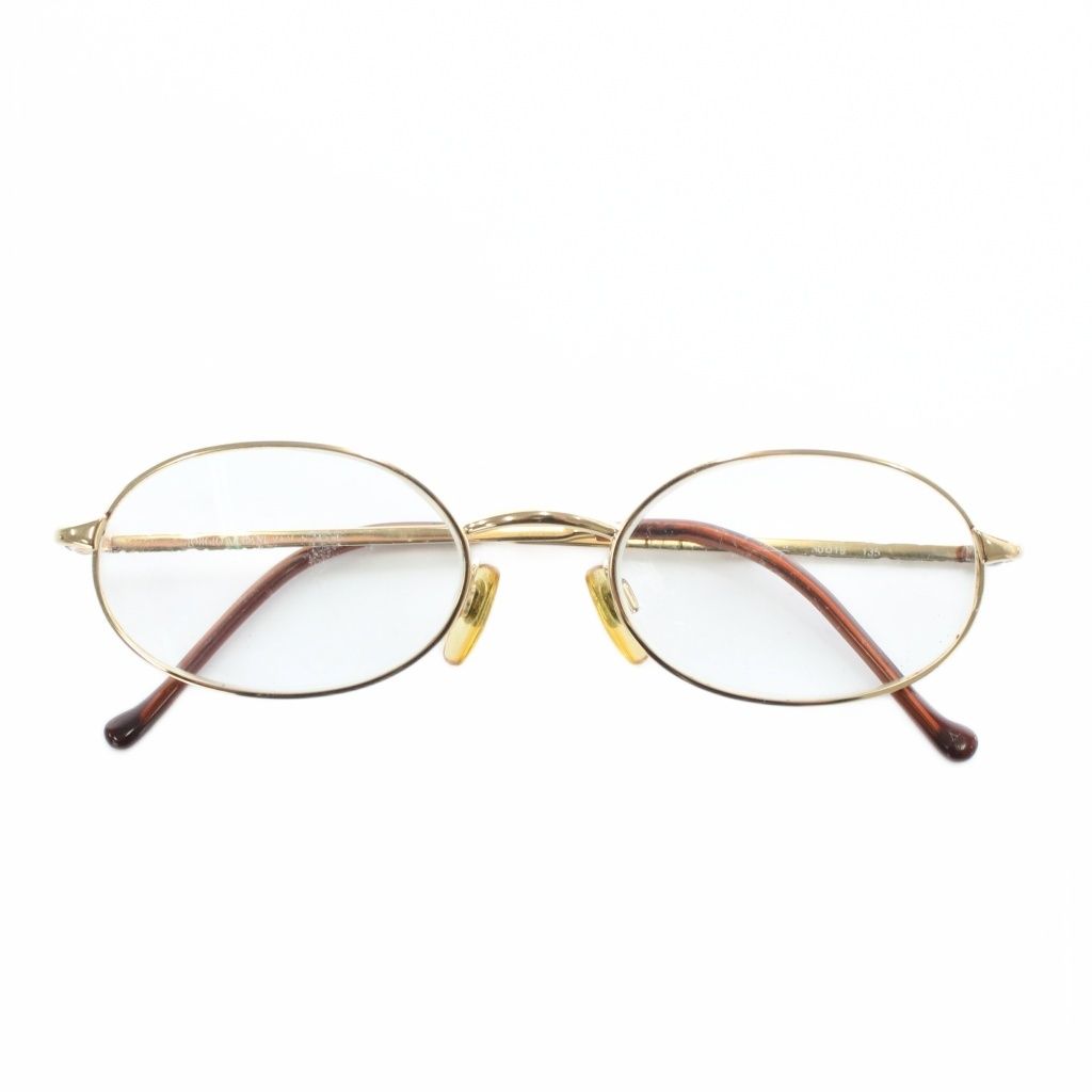 ジョルジオアルマーニ GIORGIO ARMANI 眼鏡 メガネ 度入り メタルフレーム オーバル ロゴ 50 19 135 ゴールド色 XZ GY 18
