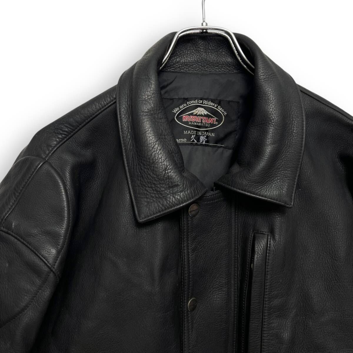 M25129/ KUSHITANI クシタニ レザー ライダース ジャケット ブラック L
