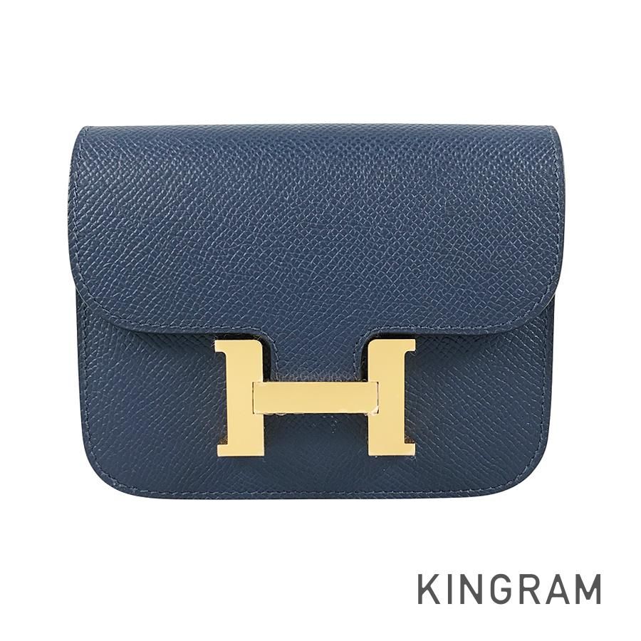 エルメス HERMES コンスタンス スリム ヴォーエプソン 二つ折り財布 sh