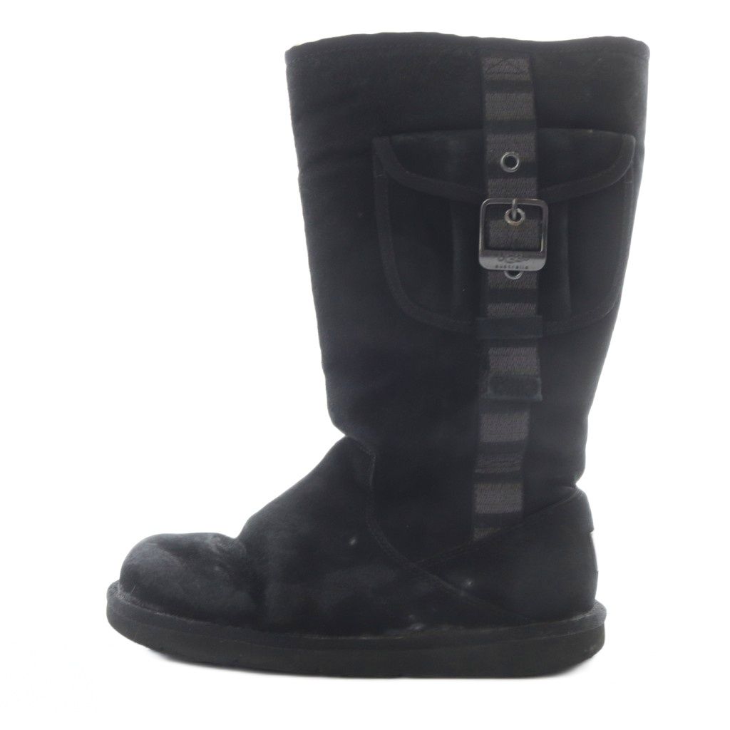 アグ オーストラリア UGG australia ミドルブーツ ムートン 23 5 cm 黒
