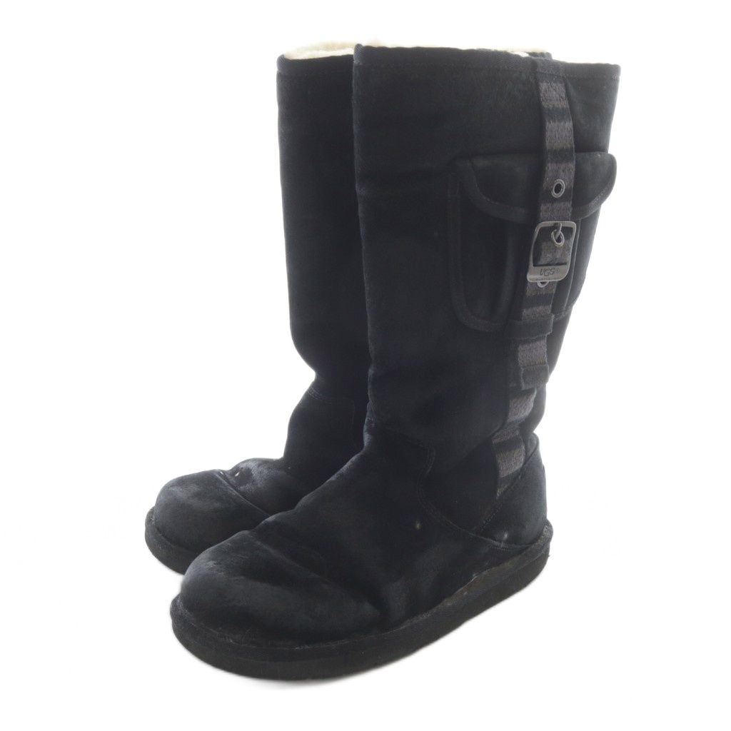 アグ オーストラリア UGG australia ミドルブーツ ムートン 23 5 cm 黒