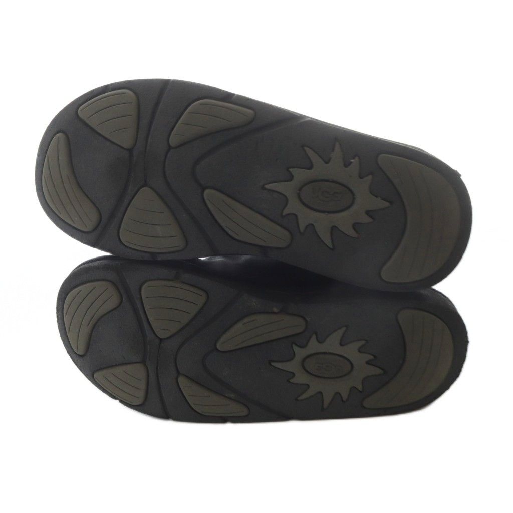  アグ オーストラリア UGG australia ミドルブーツ ムートン 23 5 cm 黒 ブーツ 革靴 靴