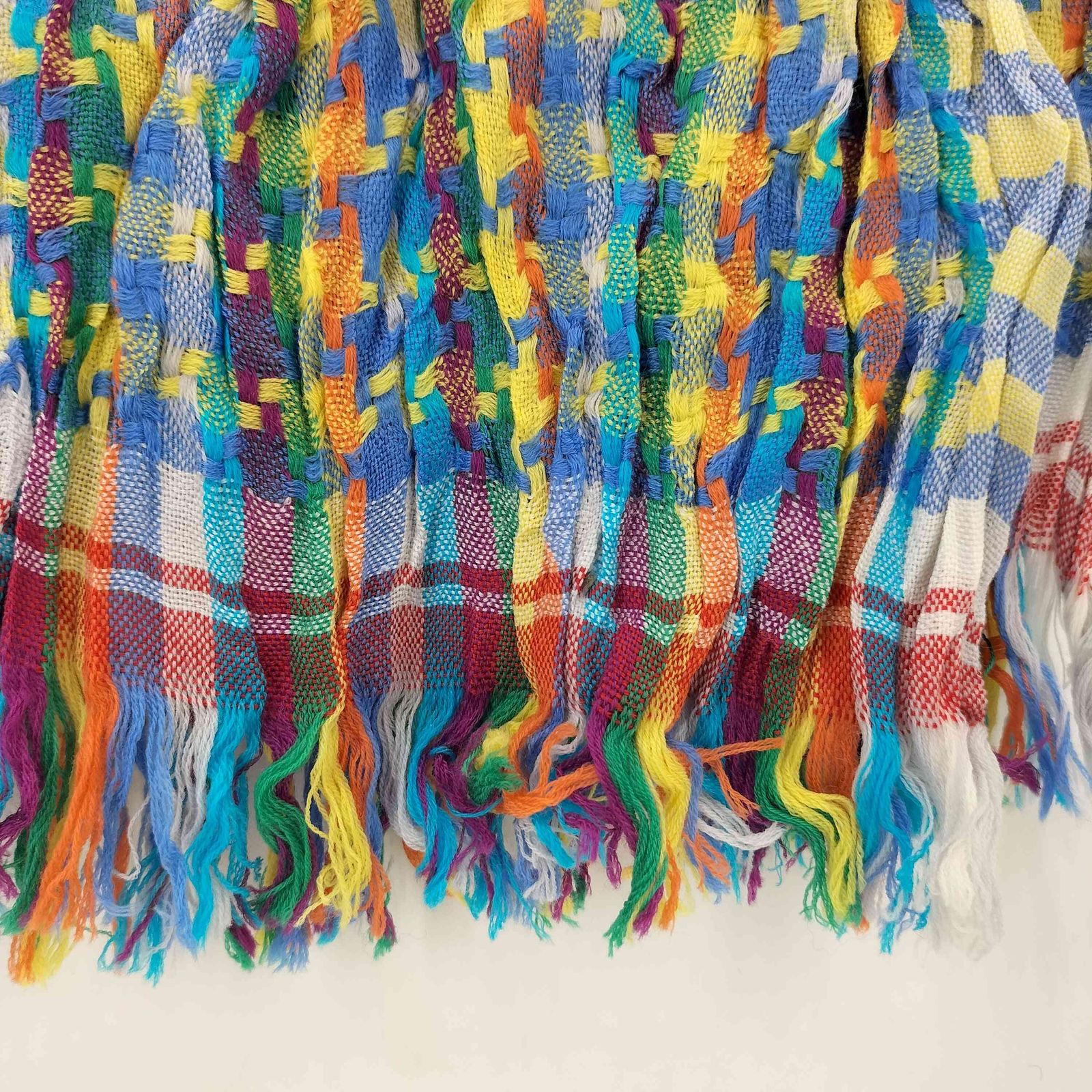 ISSEY MIYAKE MEN(イッセイミヤケメン) 13AW 黒タグ 総柄 マルチカラー プリーツ ねじり加工 ウール ストール  メンズ FREE 【中古】【ブランド古着バズストア】 イッセイミヤケメン ISSEY MIYAKE MEN 13AW 黒タグ 総柄 マルチカラー