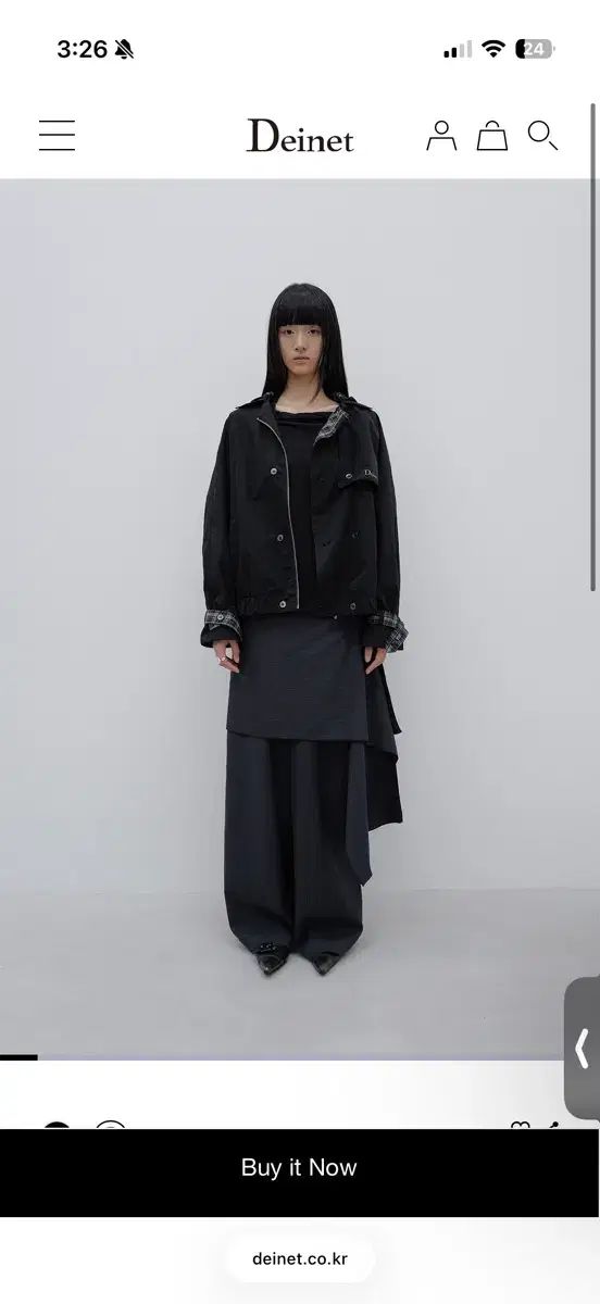 ダイニット ラブパンツ チャコール Mサイズ WRAP PANTS