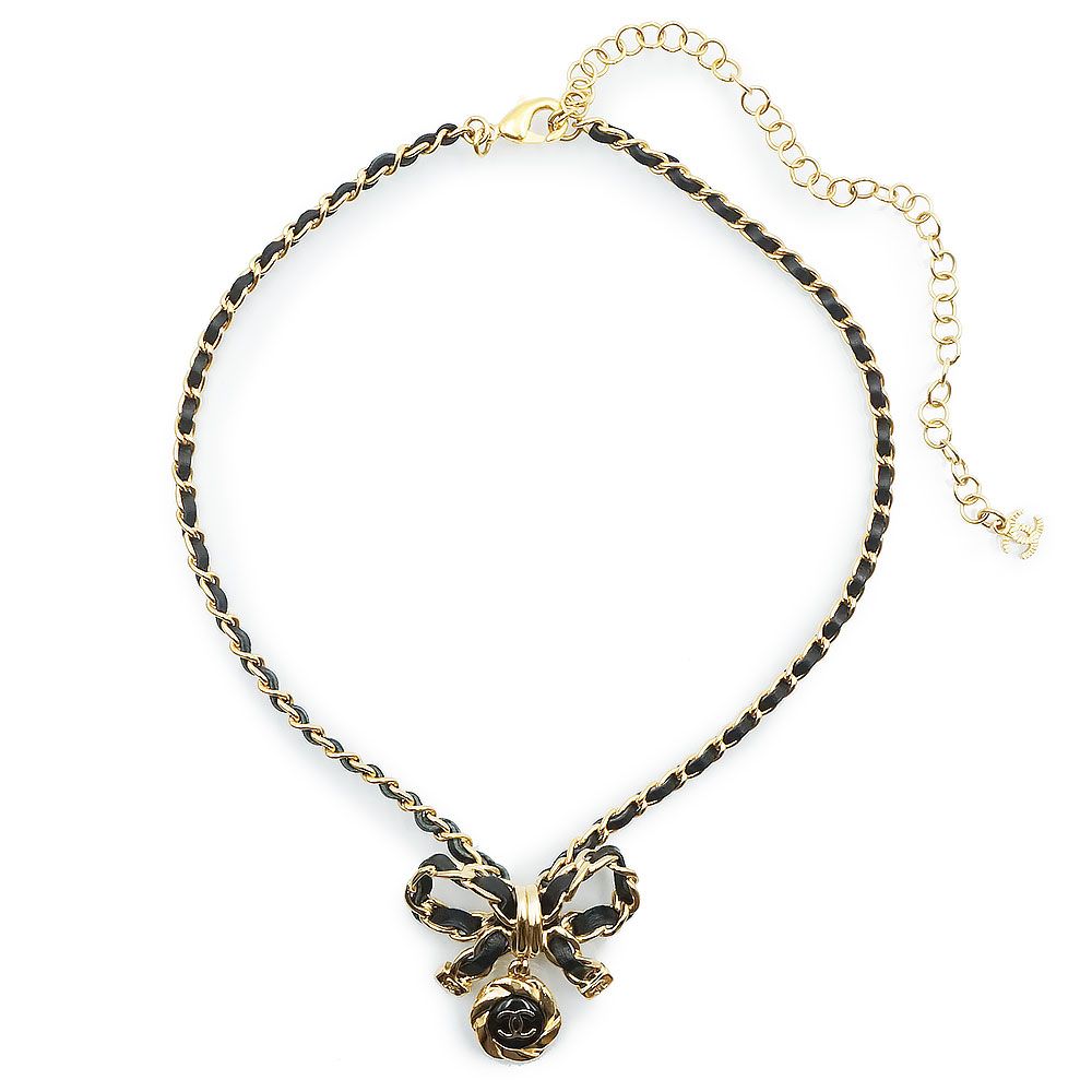 シャネル リボン ココマーク チェーン チョーカー ペンダント