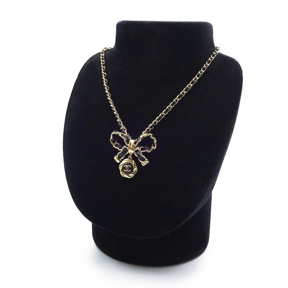 シャネル リボン ココマーク チェーン チョーカー ペンダント