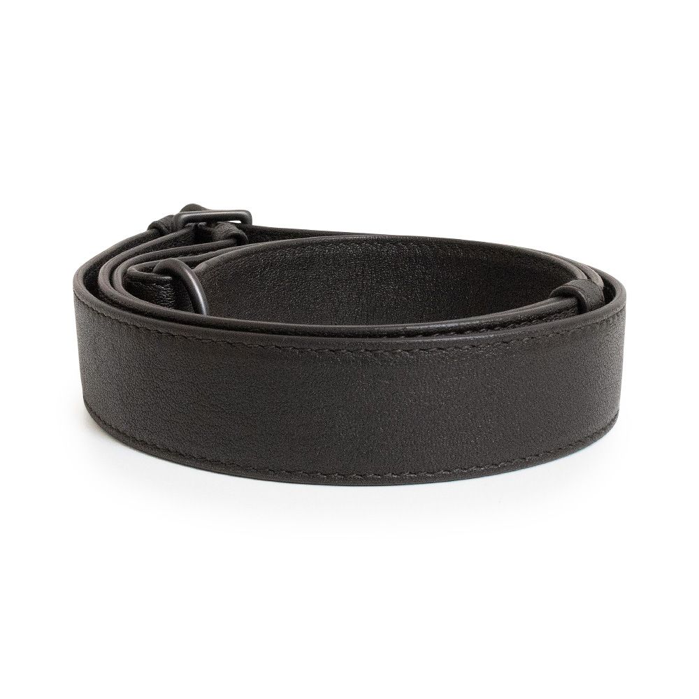 ボッテガヴェネタ 調節 ショルダーストラップ レザー ダークブラウン マットブラック金具 BOTTEGA VENETA