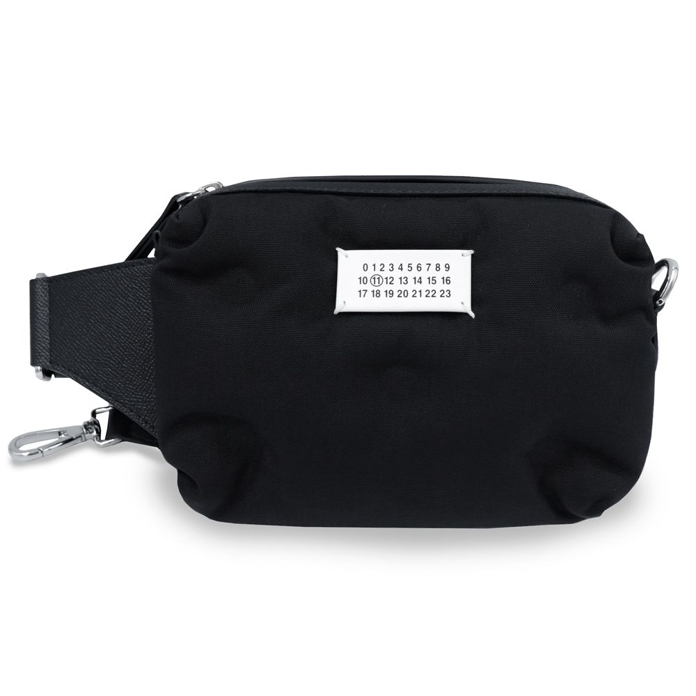 メゾン マルジェラ グラム スラム スポーツ ボディバッグ 斜め掛け ポリアミド カーフスキン レザー ブラック シルバー金具 Maison Margiela