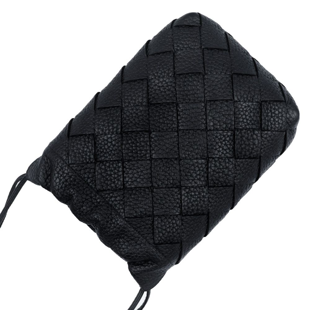 （未使用　展示品）ボッテガヴェネタ BOTTEGA VENETA バーティカル ダストバッグ ショルダーバッグ 斜め掛け カーフスキン レザー ブラック 838786 ボッテガヴェネタ バーティカル ダストバッグ ショルダーバッグ 斜め